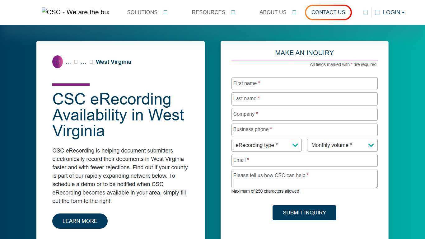 eRecording in West Virginia | CSC